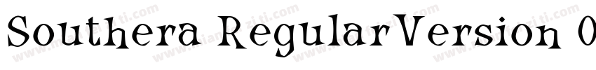 Southera RegularVersion 001000字体转换